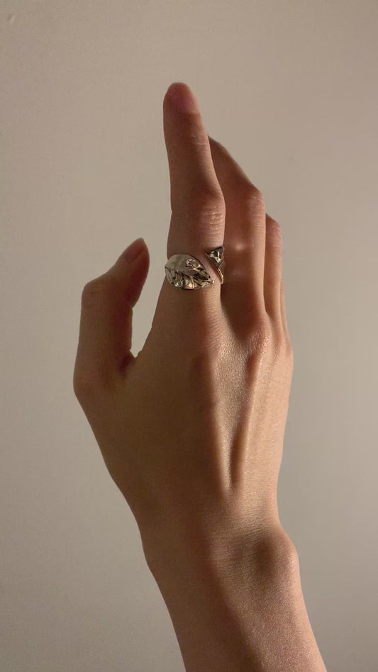 Leaf Ring Silver